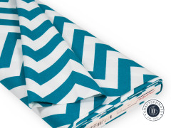 Moda Baumwollstoff Half Moon Modern - Zig Zags Aqua